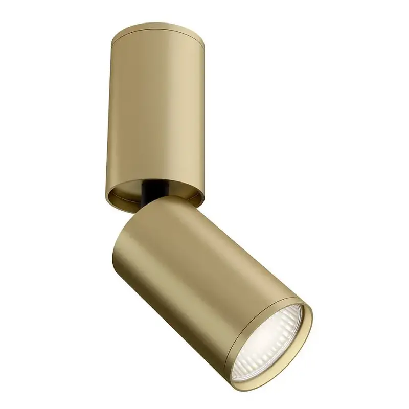 Deckenleuchte – Mattgoldenes Aluminium, 1 × GU10, 10 W Leistung, Höhe 19.2 cm - Focus S | Maytoni