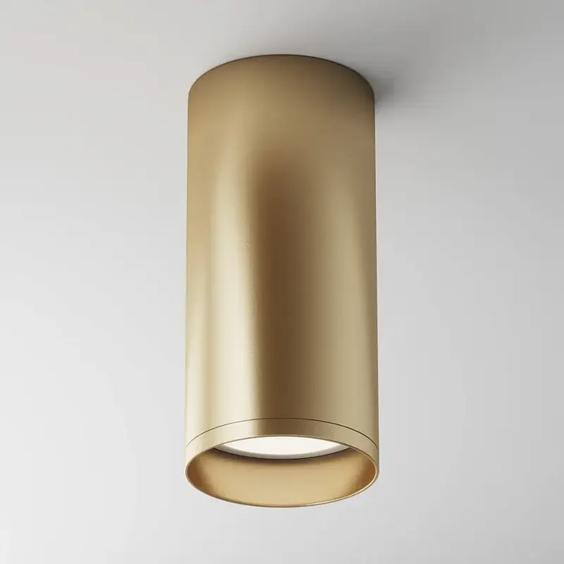 Deckenleuchte – Mattgoldenes Aluminium, 1× GU10 Fassung, 10 W Leistung, 13 cm Höhe - Focus | Maytoni