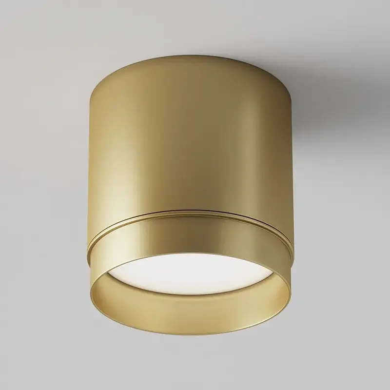 Deckenleuchte – Mattgoldenes Aluminium, 1×GX53 Fassung, 8,5 cm Höhe - Polar | Maytoni