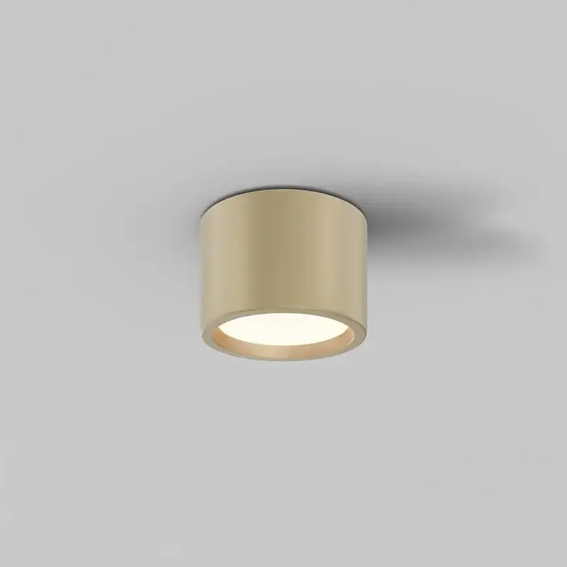 Deckenleuchte – Mattgoldenes Aluminium, IP44 Schutz, Warmweiß, Ø10,5 cm - Hydra | Maytoni