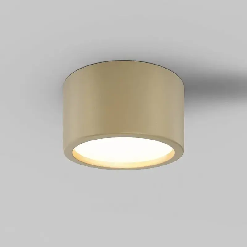 Deckenleuchte – Mattgoldenes Aluminium, IP44 Schutz, Warmweiß, Ø17,6 cm - Hydra | Maytoni