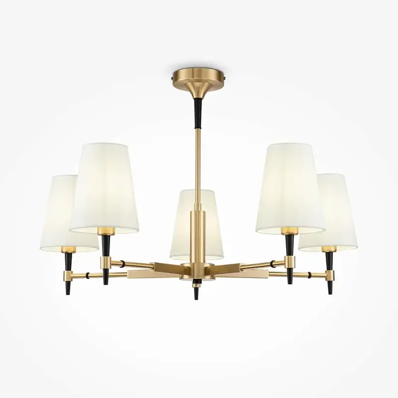 Deckenleuchte – Messing Finish, Metall Gehäuse, 5-flammig, Ø78 cm - Zaragoza | Maytoni