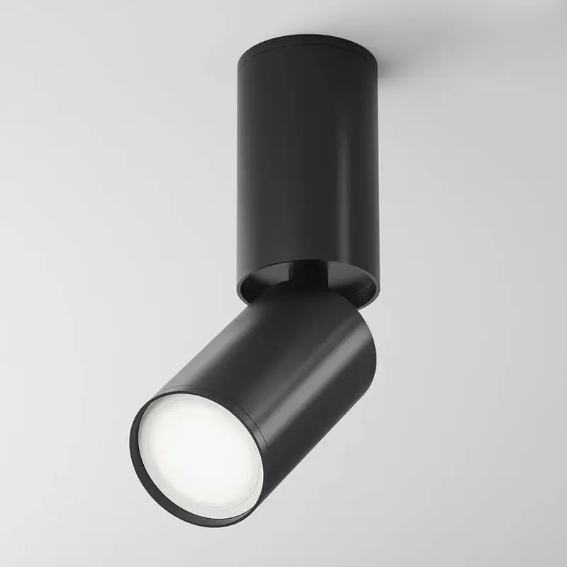 Deckenleuchte – Schwarzes Aluminium, 1 × GU10, 10 W Leistung, Höhe 19.2 cm - Focus S | Maytoni