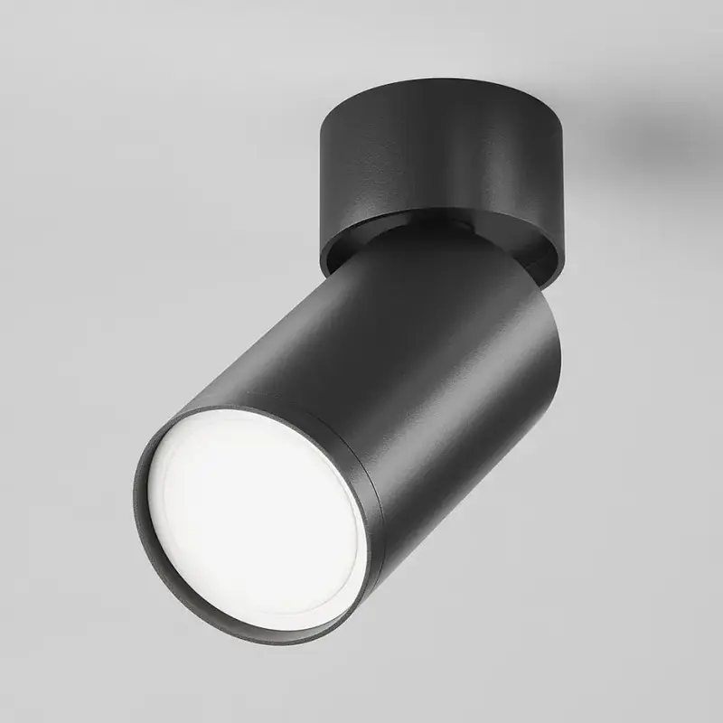 Deckenleuchte – Schwarzes Aluminium, 1× GU10 Fassung, 10 W Leistung, 12.8 cm Höhe - Focus S | Maytoni