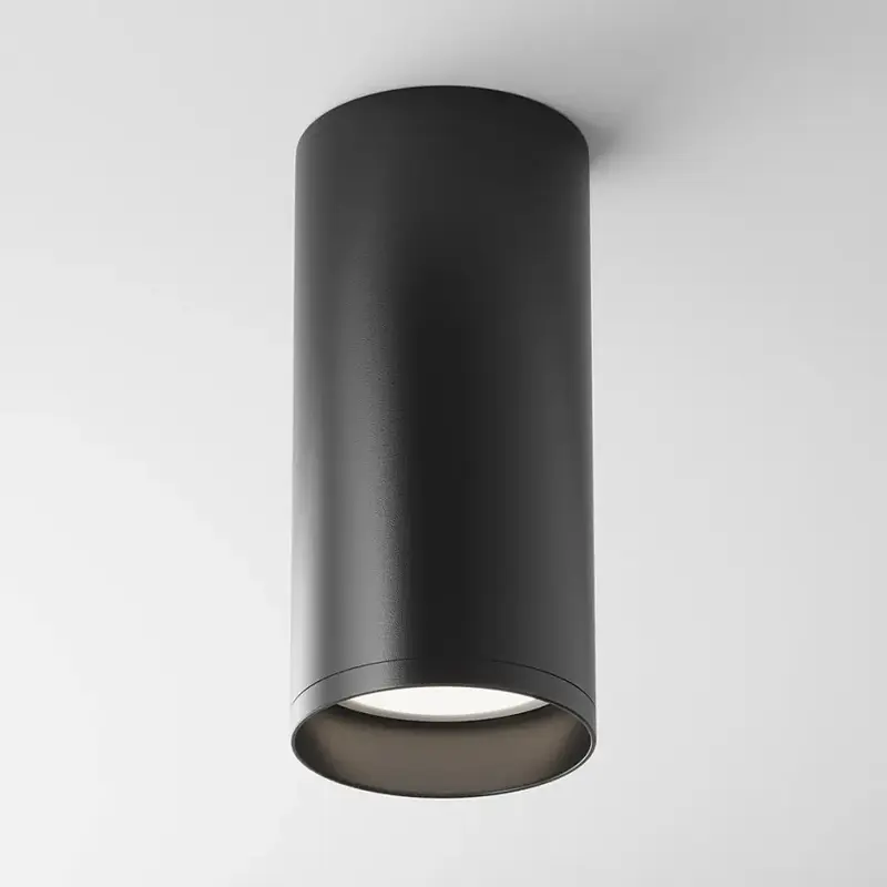 Deckenleuchte – Schwarzes Aluminium, 1× GU10 Fassung, 10 W Leistung, 13 cm Höhe - Focus | Maytoni