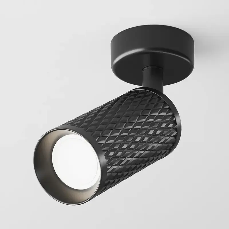 Deckenleuchte – Schwarzes Aluminium, 1× GU10 Fassung, 10 W Leistung - Focus Design | Maytoni