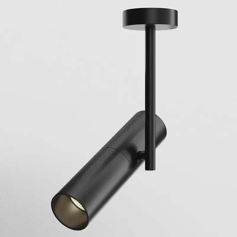 Deckenleuchte – Schwarzes Aluminium, 10 W GU10, Verstellbarer Spot, Höhe 28 cm - Elti | Maytoni