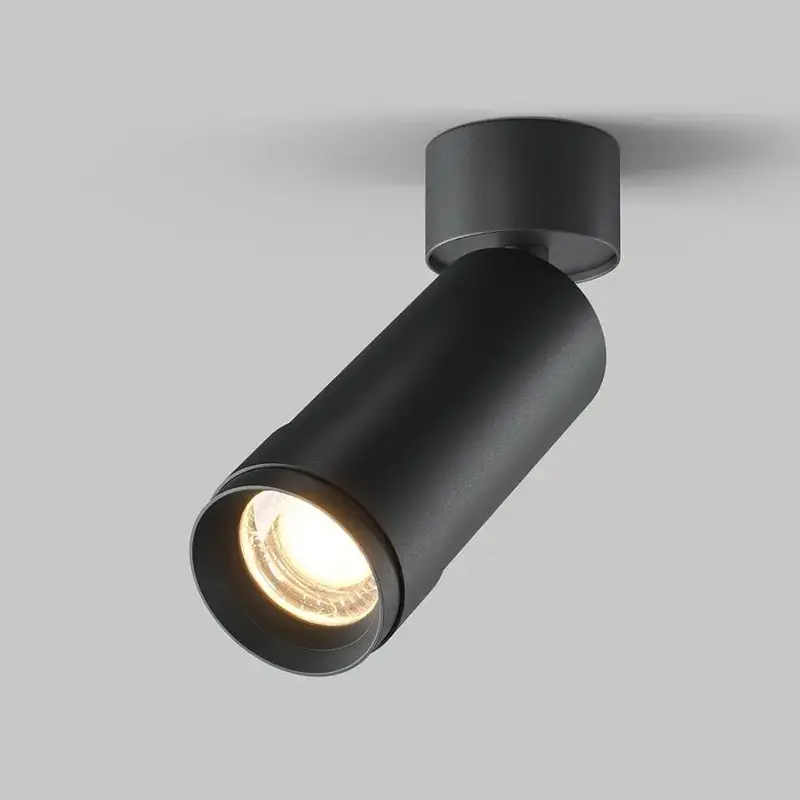 Deckenleuchte – Schwarzes Aluminium, 12 W LED, CRI 90, Warmweiß, Höhe 16,4 cm - Focus Zoom | Maytoni