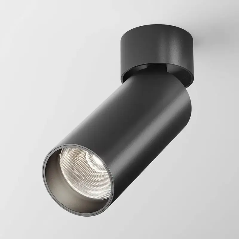 Deckenleuchte – Schwarzes Aluminium, 12 W LED, Neutralweiß, 16 cm Höhe - Focus | Maytoni