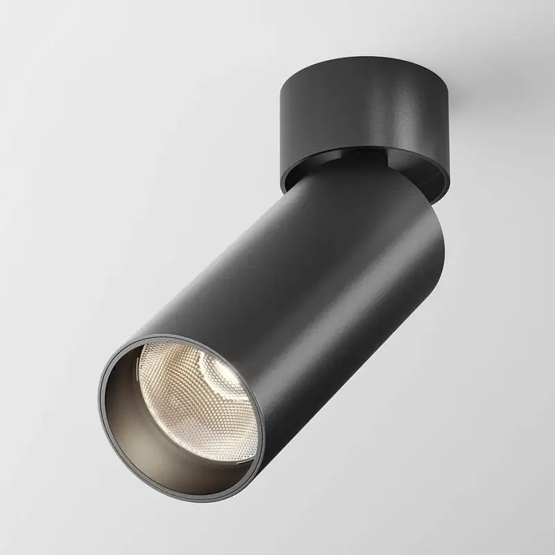 Deckenleuchte – Schwarzes Aluminium, 12 W LED, Warmweiß, 16 cm Höhe - Focus | Maytoni