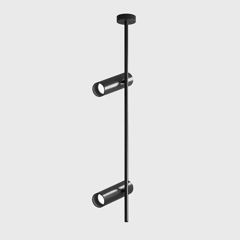 Deckenleuchte – Schwarzes Aluminium, 2 × 10 W GU10, Verstellbarer Spot, Höhe 77 cm - Elti | Maytoni
