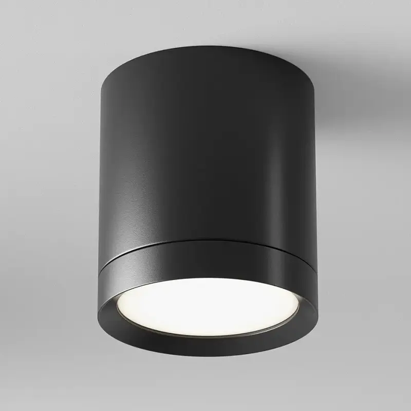 Deckenleuchte – Schwarzes Aluminium, GX53 Fassung, IP20 Schutz, 9,6 cm Höhe - Hoop | Maytoni