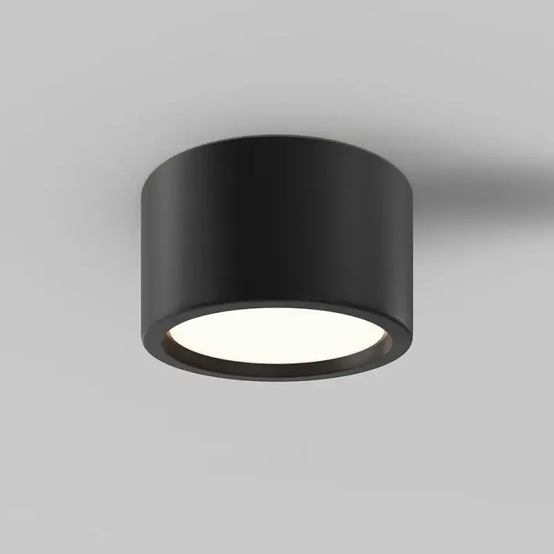 Deckenleuchte – Schwarzes Aluminium, IP44 Schutz, Warmweiß, Ø17,6 cm - Hydra | Maytoni