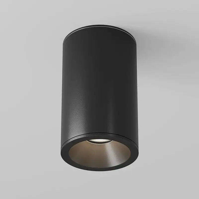 Deckenleuchte – Schwarzes Finish, Aluminium Gehäuse, GU10 Fassung, Ø6,5 cm - Zoom | Maytoni