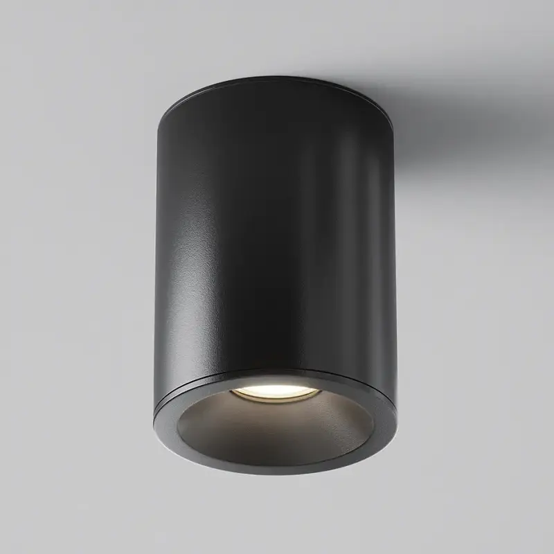 Deckenleuchte – Schwarzes Finish, Aluminium Gehäuse, GU10 Fassung, Ø8,5 cm - Zoom | Maytoni