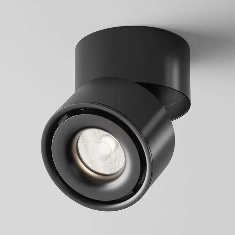 Deckenleuchte – Schwarzes Finish, Aluminium Gehäuse, Triac Dimmung, Neutralweiß , Ø10 cm - Yin | Maytoni