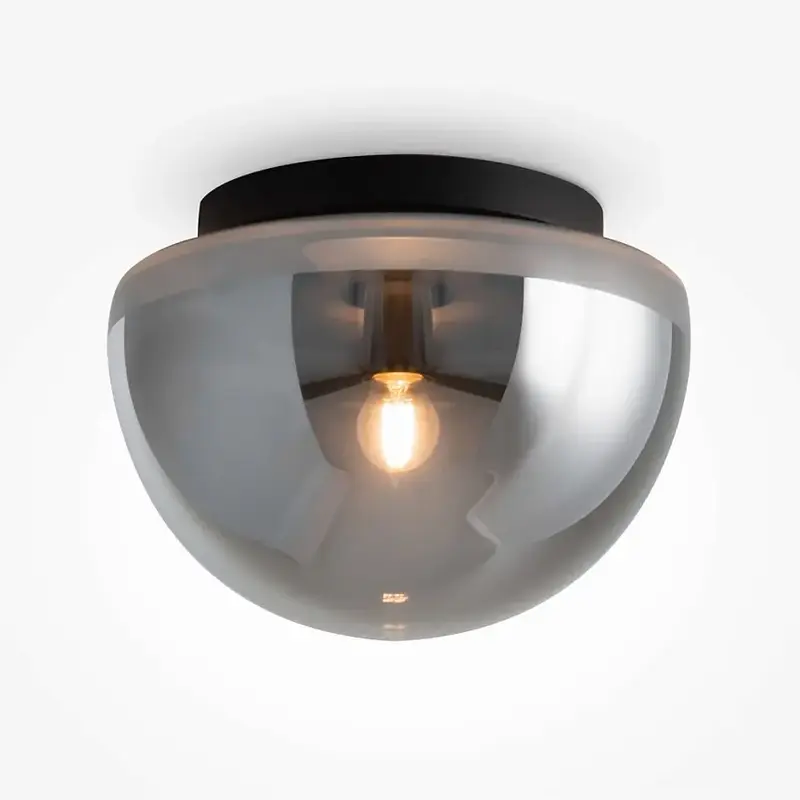 Deckenleuchte – Schwarzes Metall, 1 × E27 Fassung, 60 W Leistung, Ø31,5 cm - Glassy | Maytoni