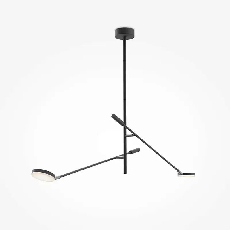 Deckenleuchte – Schwarzes Metall, 15 W LED, Warmweißes Licht, Höhe 100 cm - Fad | Maytoni