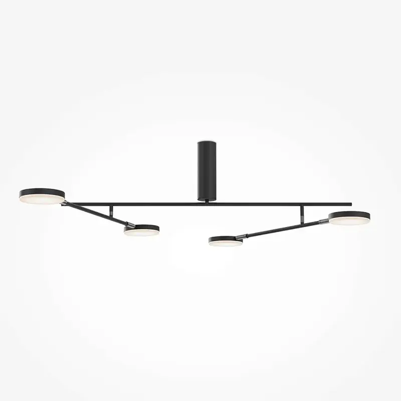 Deckenleuchte – Schwarzes Metall, 26 W LED, Warmweißes Licht, Höhe 27 cm - Fad | Maytoni
