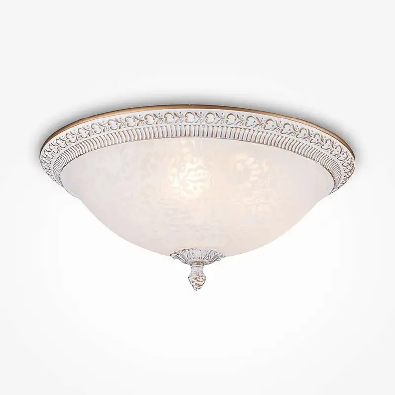 Deckenleuchte – Weiß-Goldenes Metall, 3× E27 Fassung, 40 W Leistung, Ø35 cm - Pascal | Maytoni