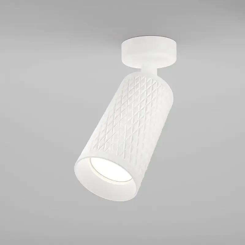 Deckenleuchte – Weißes Aluminium, 1× GU10 Fassung, 10 W Leistung - Focus Design | Maytoni
