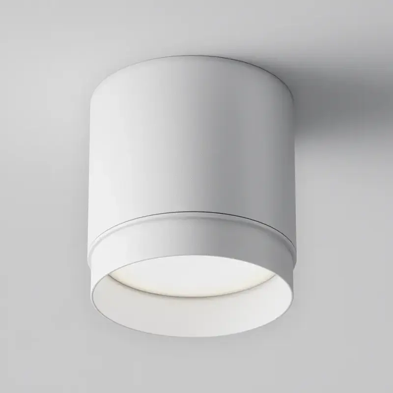 Deckenleuchte – Weißes Aluminium, 1×GX53 Fassung, 8,5 cm Höhe - Polar | Maytoni