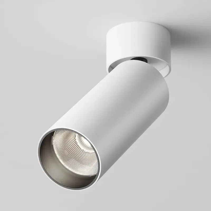 Deckenleuchte – Weißes Aluminium, 12 W LED, Neutralweiß, 16 cm Höhe - Focus | Maytoni