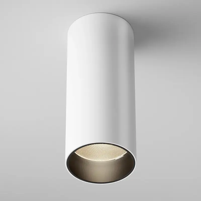 Deckenleuchte – Weißes Aluminium, 12 W LED, Warmweiß, 12.5 cm Höhe - Focus | Maytoni