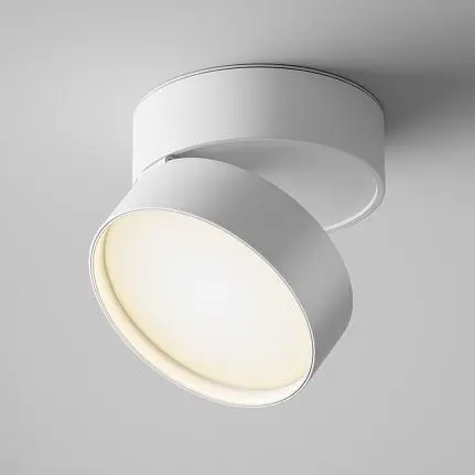 Deckenleuchte – Weißes Aluminium, 18 W Leistung, Ø12 cm, Warmweiß, CRI 80 - Onda | Maytoni