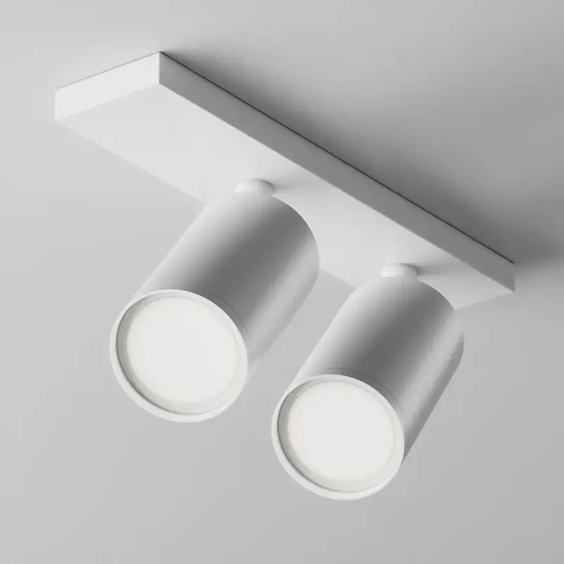 Deckenleuchte – Weißes Aluminium, 2 × GU10, 10 W Leistung, Höhe 12 cm - Focus S | Maytoni