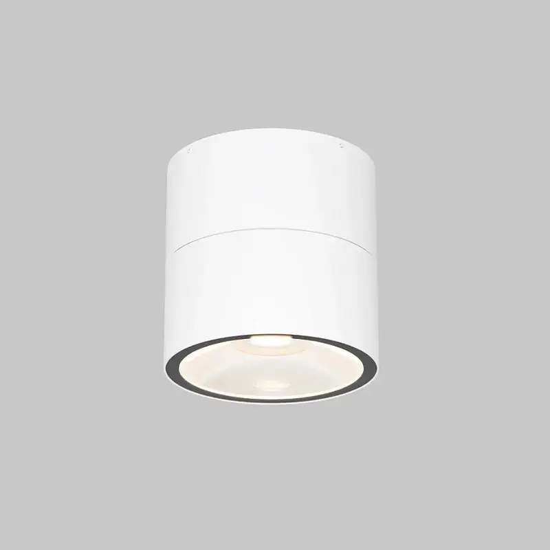Deckenleuchte – Weißes Metall mit Glas, 5 W LED, Warmweiß, 9 cm Höhe - Spin | Maytoni