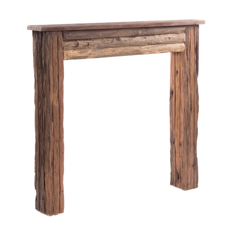 DEKO KAMIN KONSOLE "COTTAGE" | Mahagoni Holz, 106 cm | Kaminumrandung