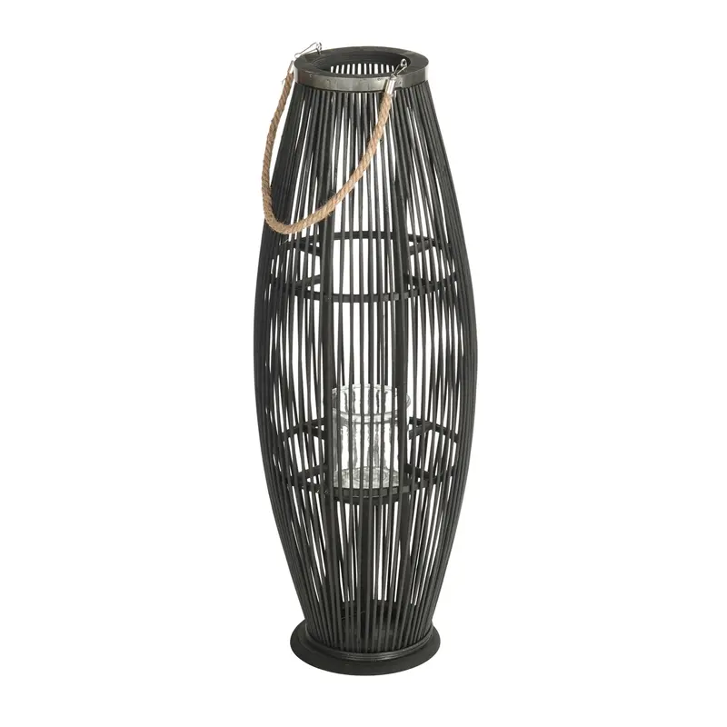 Deko LATERNE "ZYA" | Bambus | Natur Windlicht | Größe