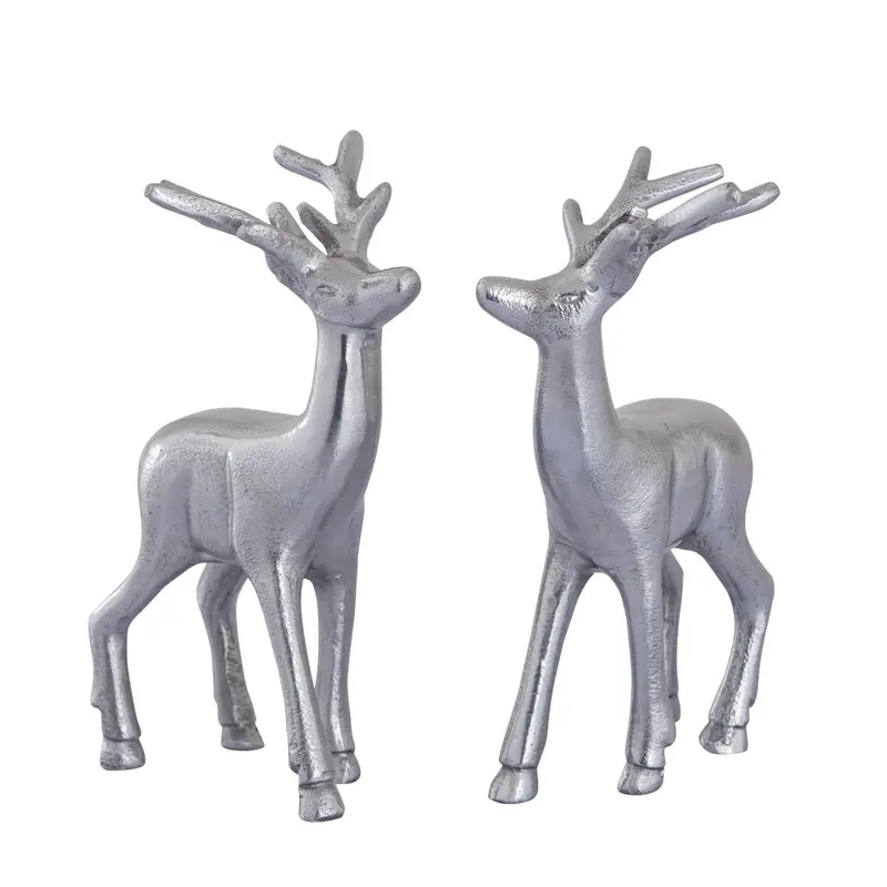 Dekofigur – Aluminium Tierfigur, Tischdeko Design, Silber Farbe | MVG Voglrieder