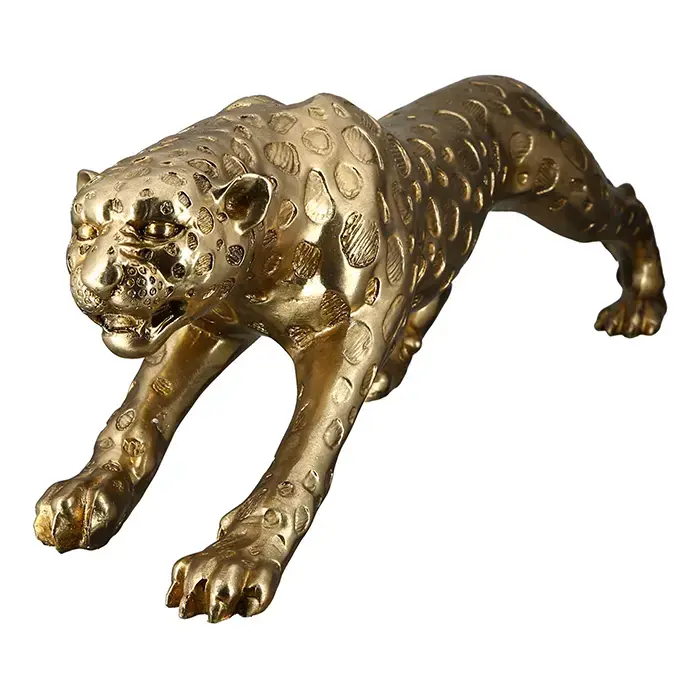 Dekofigur – Goldene Optik, Antike Oberfläche, Strukturierte Form - Gepard | Gilde