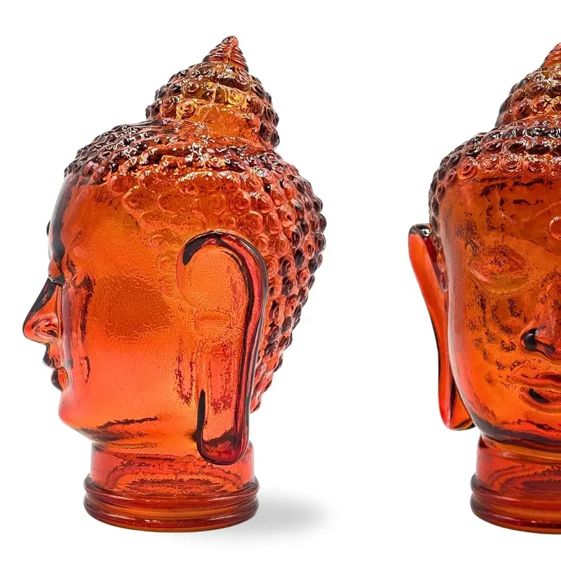 DEKOKOPF BUDDHA | Glas, Dekoration für Garten und Wohnung | Farbe