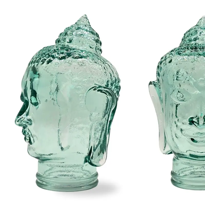 DEKOKOPF BUDDHA | Glas, Dekoration für Garten und Wohnung | Farbe