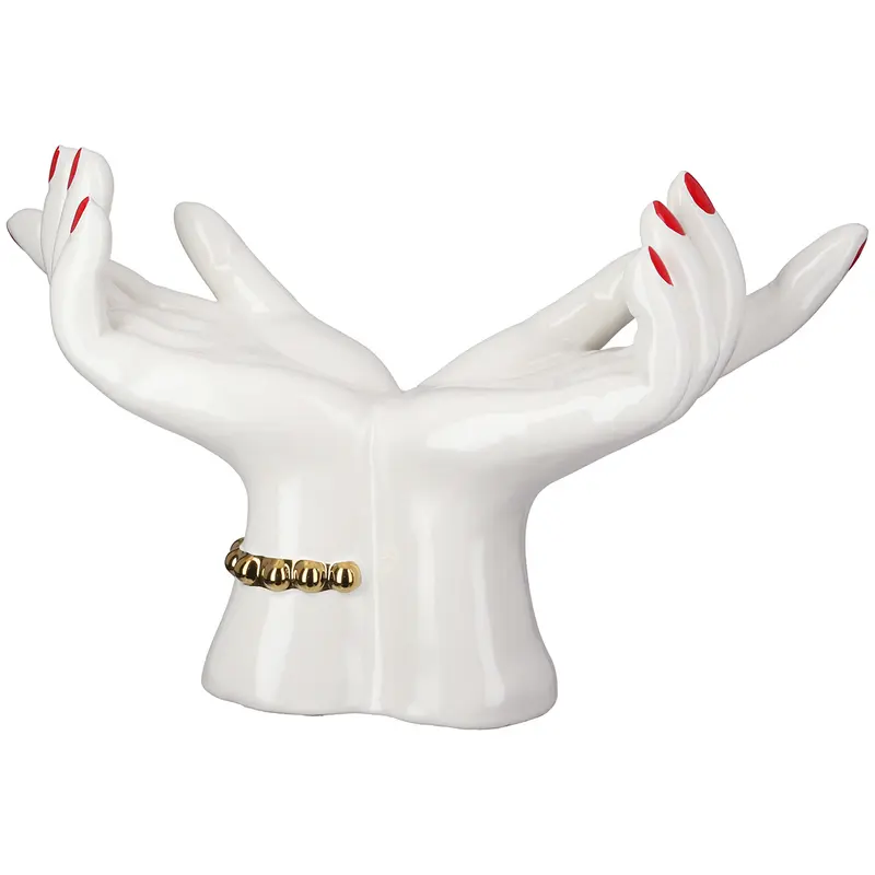 Dekoobjekt – Hand Motiv, Glasierte Oberfläche, Skulpturale Form - Hands | Gilde