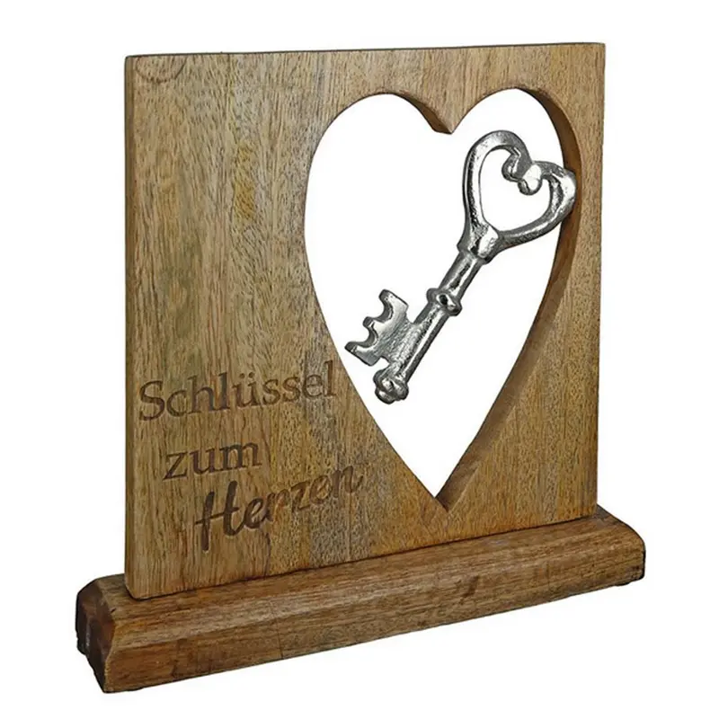 Dekoration mit Liebesbotschaft "Schlüssel zum Herzen" 23cm