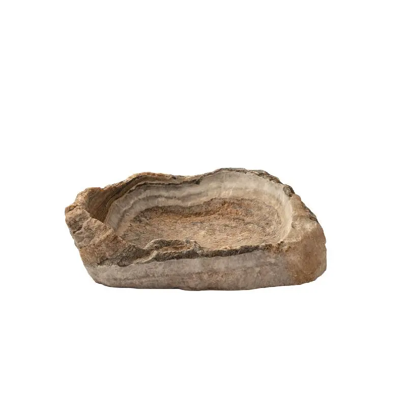 Dekoschale – Onyx Lapis Stein, Dicke Randgestaltung, Glänzend Polierte Oberfläche, M – Keller | PTMD