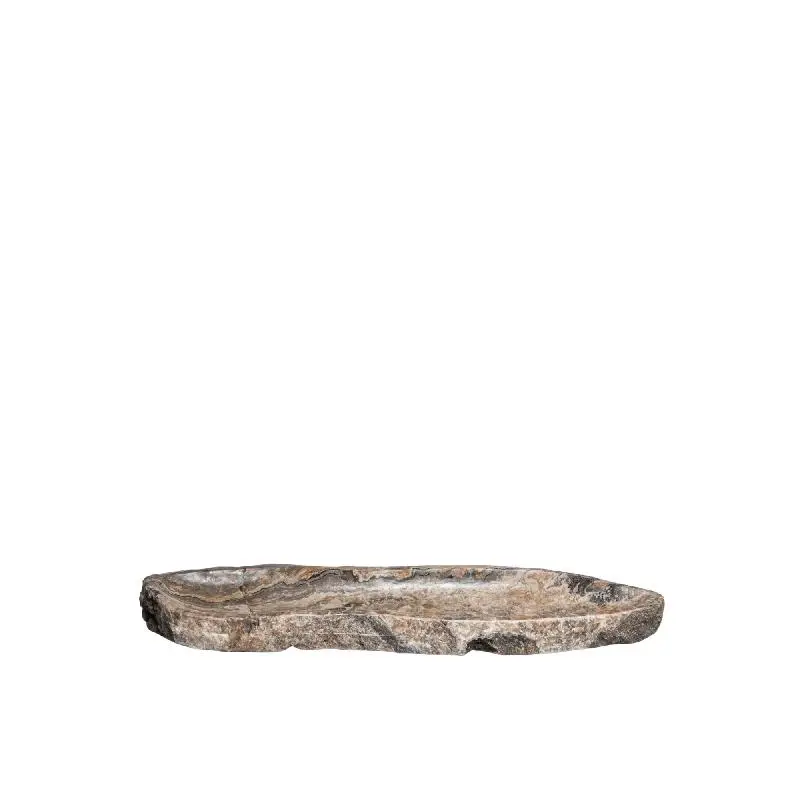 Dekoschale – Onyx Lapis Stein, Ovale Form, Glänzend Polierte Oberfläche, XL – Megon | PTMD