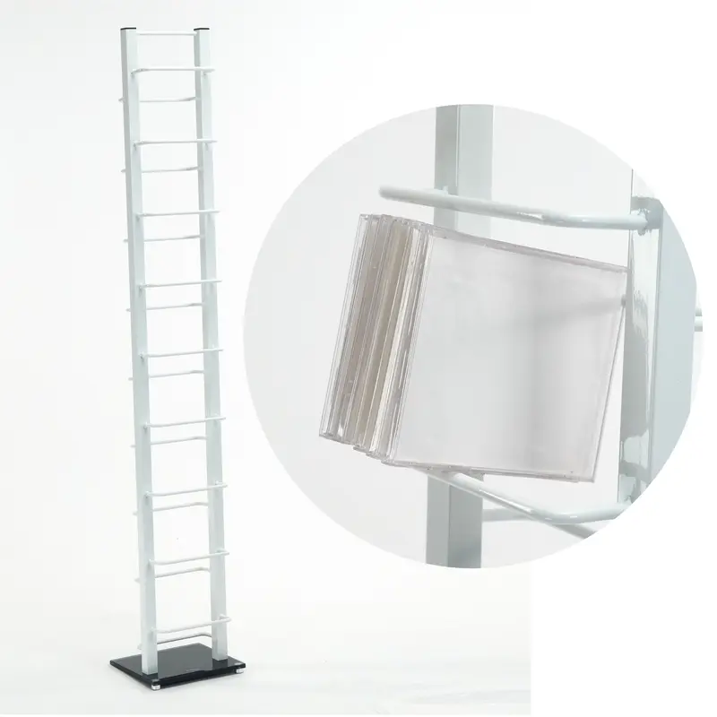 DESIGN CD STÄNDER "TOWER" | 138 cm, Metall | für 126 CDs | Farbe