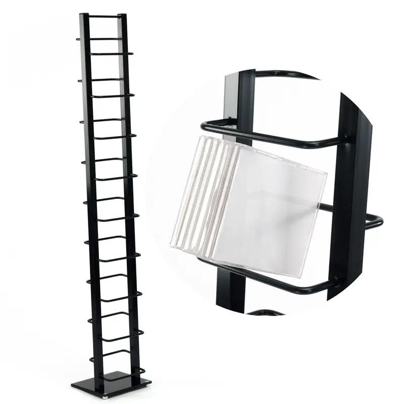 DESIGN CD STÄNDER "TOWER" | 138 cm, Metall | für 126 CDs | Farbe