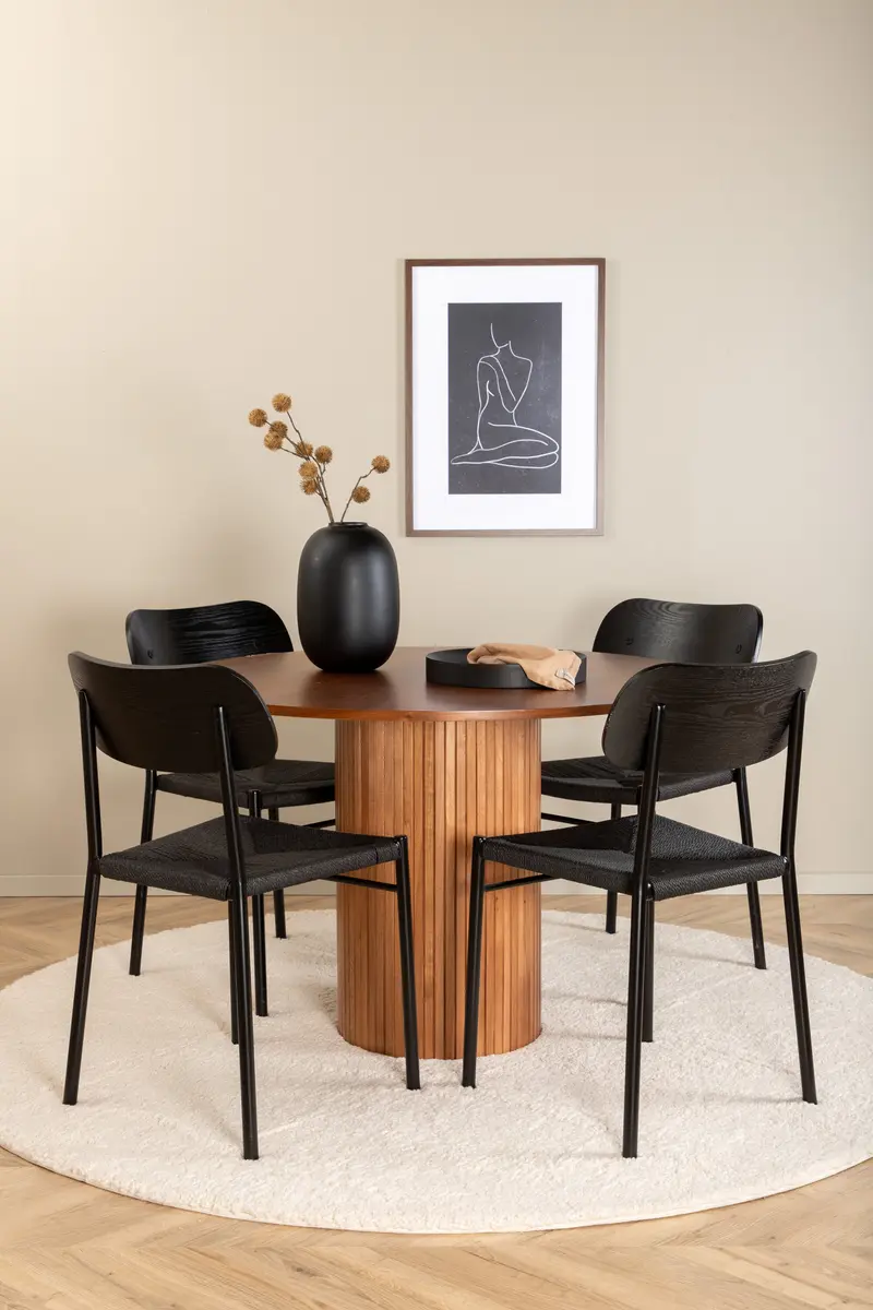 Dining Set Bianca Mit Stühlen Polly Rundes Essgruppen Set