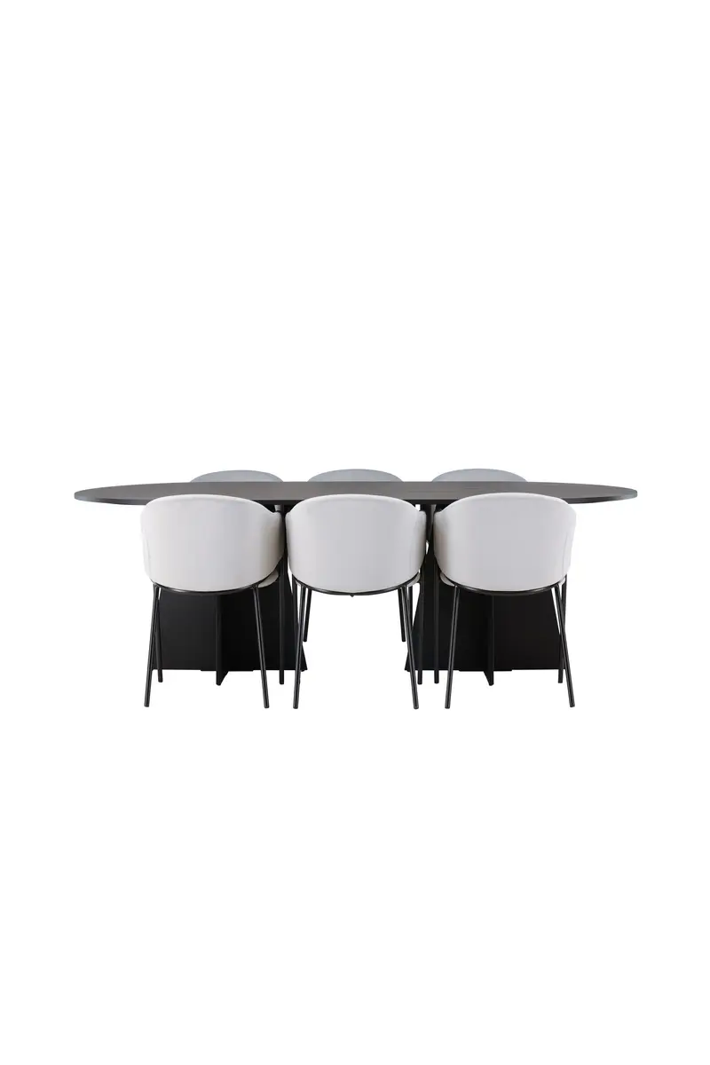 Dining Set Bootcut Mit Den Stühlen Evelina Ovales Essgruppen Set
