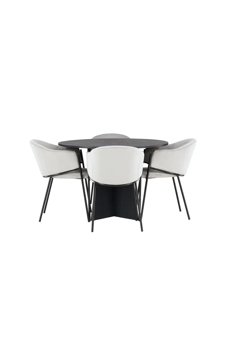 Dining Set Bootcut Mit Den Stühlen Evelina Rundes Essgruppen Set