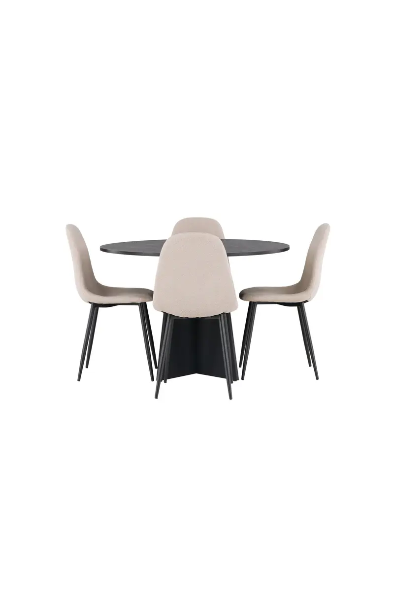 Dining Set Bootcut Mit Den Stühlen Polar Rundes Essgruppen Set