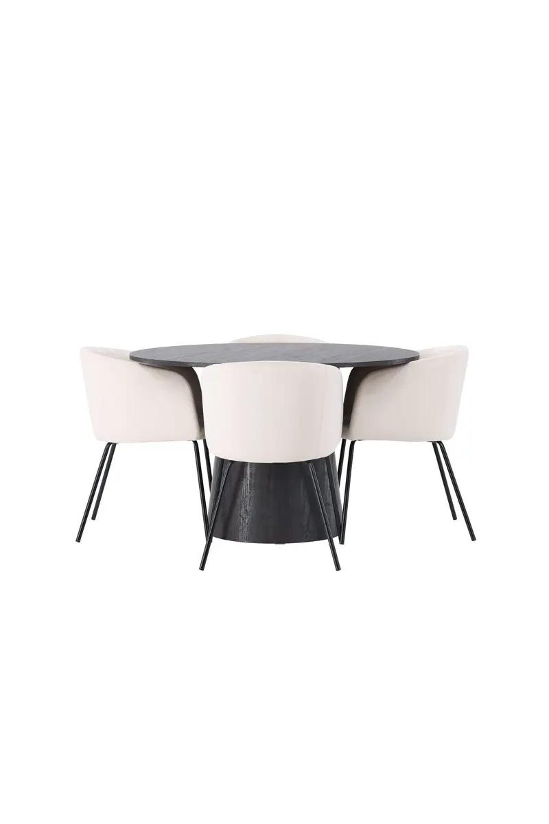 Dining Set Lanzo Mit Den Stühlen Berit Rundes Essgruppen Set