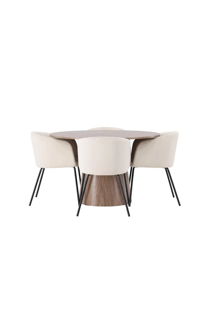 Dining Set Lanzo Mit Den Stühlen Berit Rundes Essgruppen Set