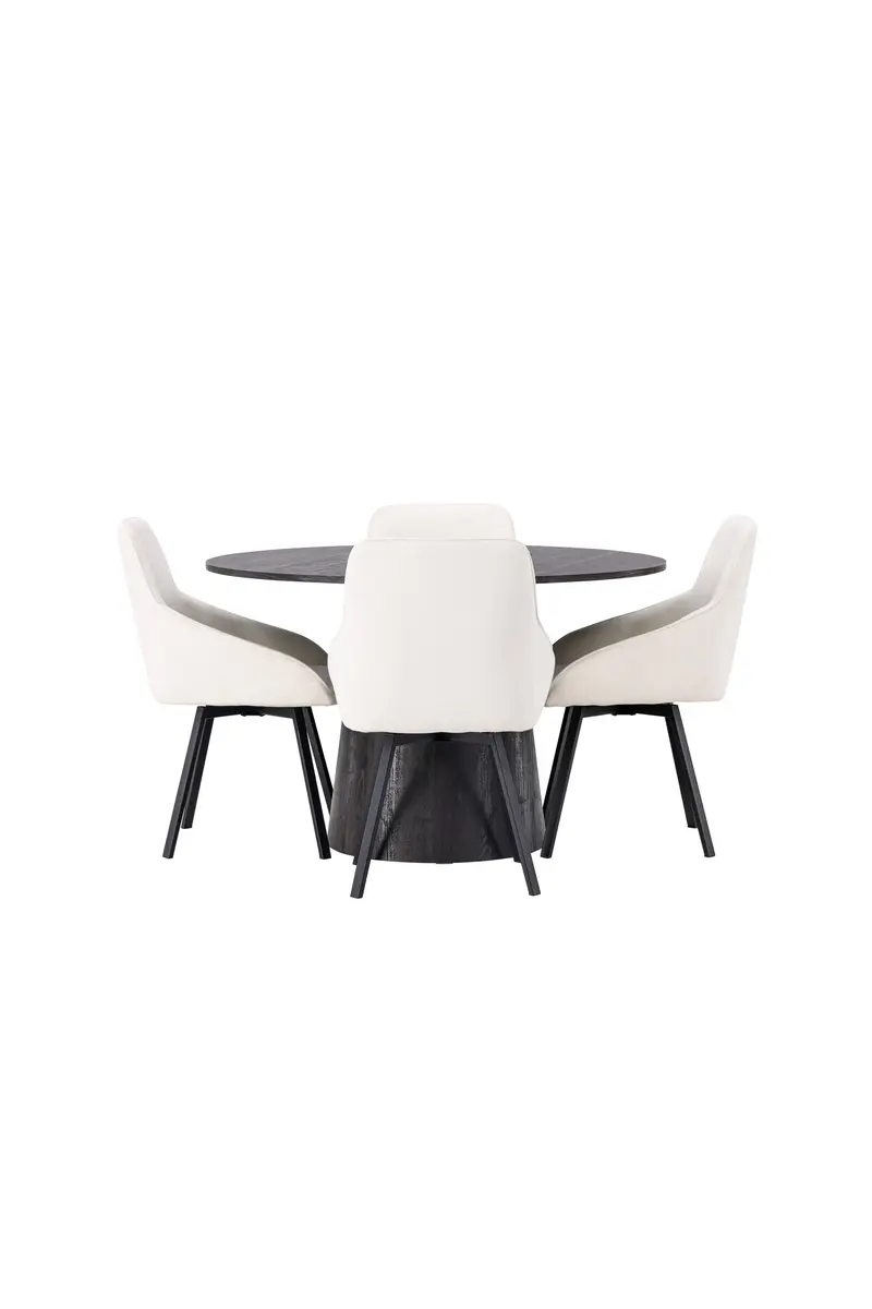 Dining Set Lanzo Mit Den Stühlen Rosie Rundes Essgruppen Set